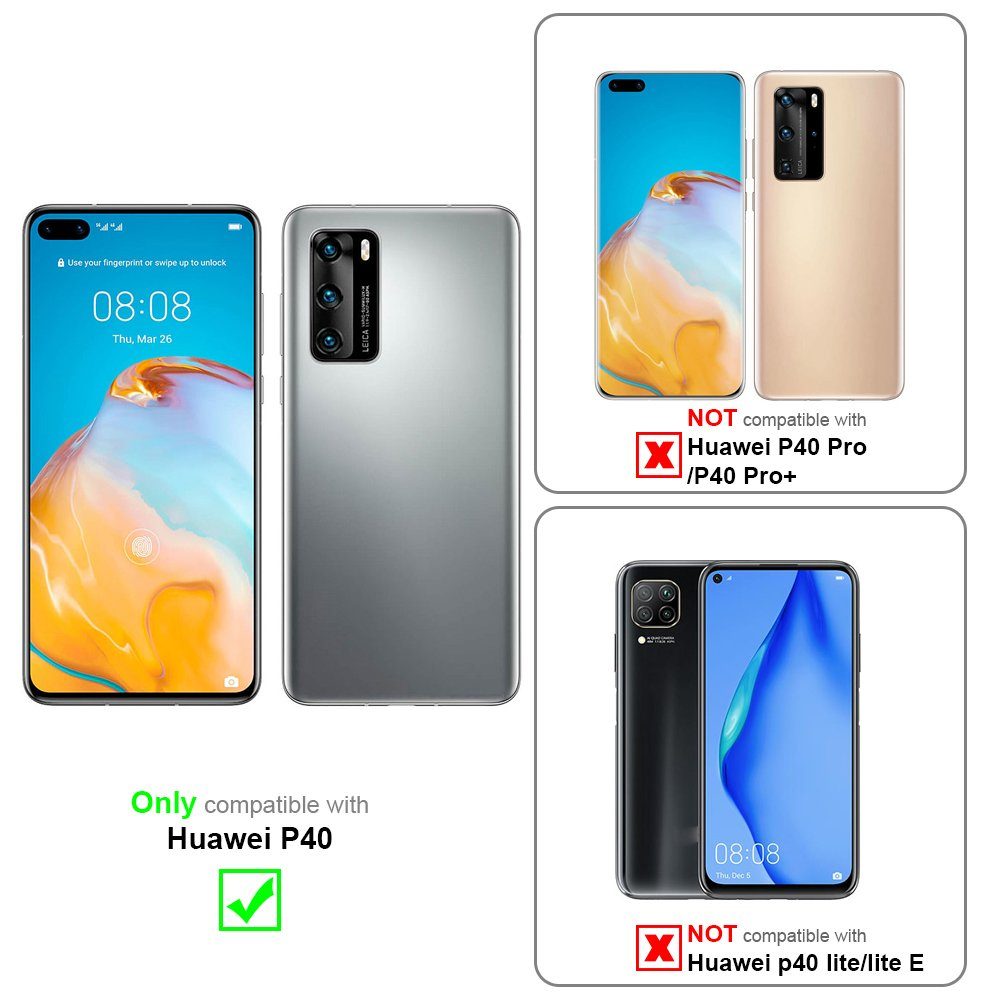 Cadorabo Handyhülle für Huawei P40 Hülle Huawei P40, Flexible Hülle TPU Silikon Schutzhülle Back Cover Case