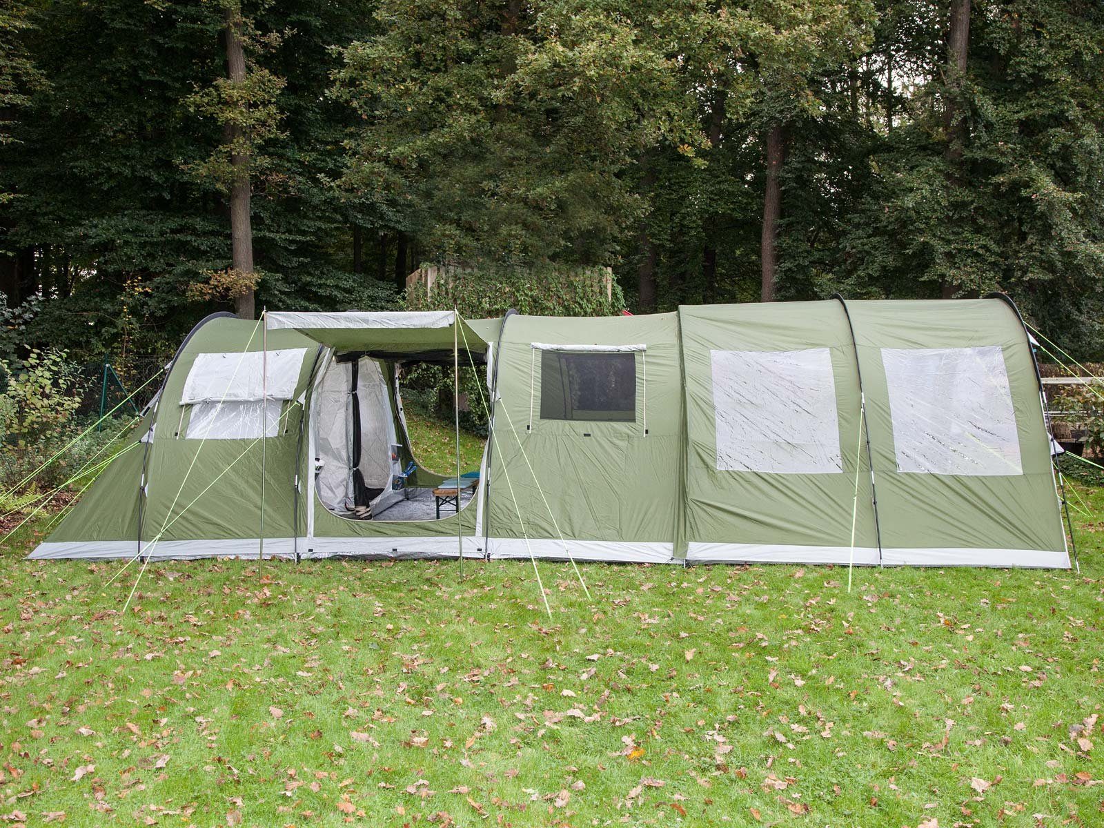 Canopy Wassersäule, Wetterschutz, Vorzelt 450x290x210cm, 5000 6, Skandika Grün mm Gotland Große Seitenfenster