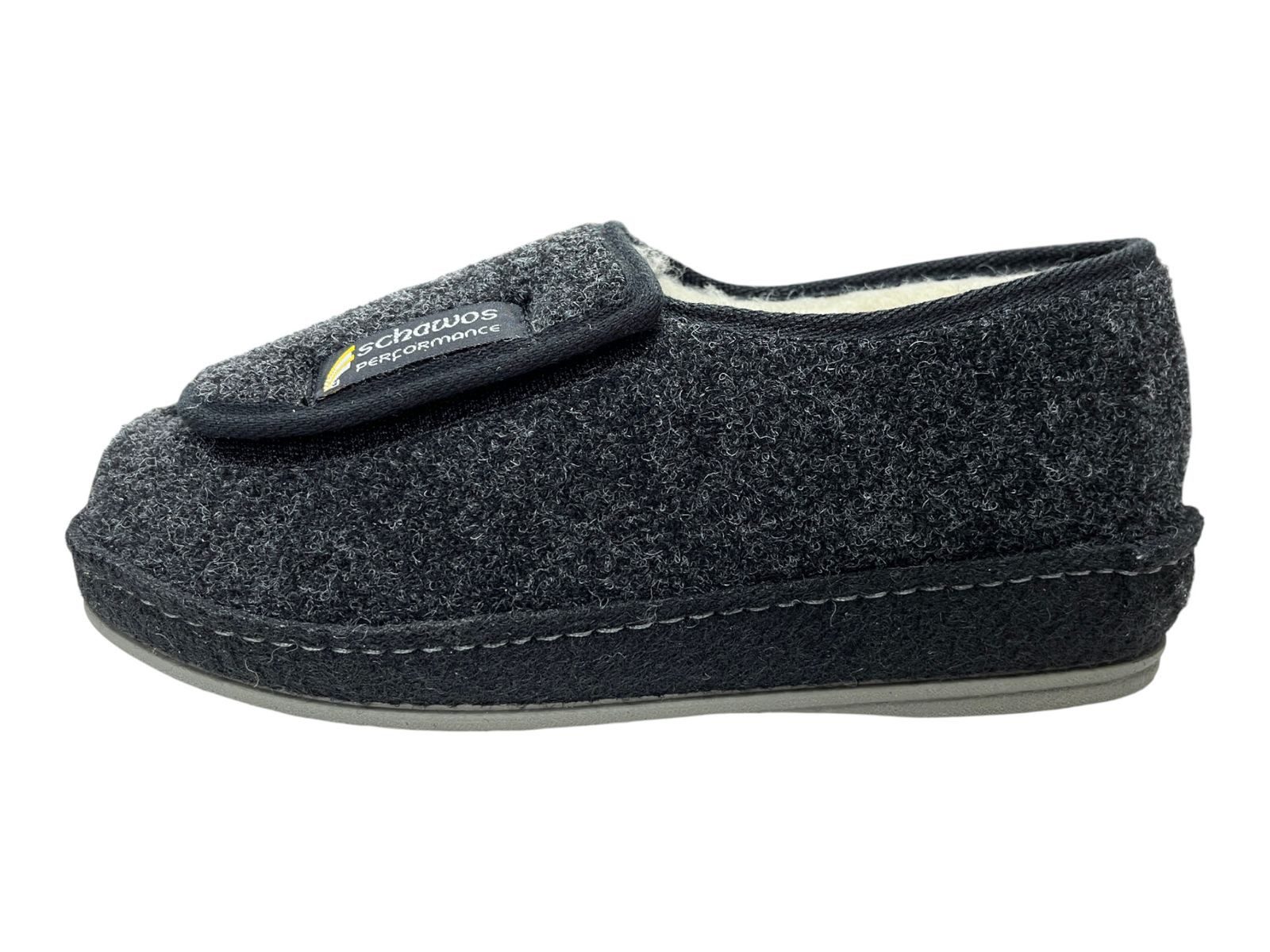 SCHAWOS Schawos Herren Hausschuh 6072-1 schwarz Hausschuh