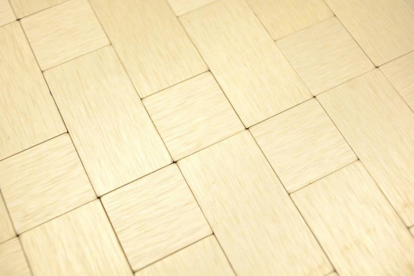Thumbnail - Mosani Mosaikfliesen 10 Stk. selbstklebende Wandfliesen Wanddekor, Aluminium Metall 30.5x30.5, Gold, Set, 10-teilig, 0,9...