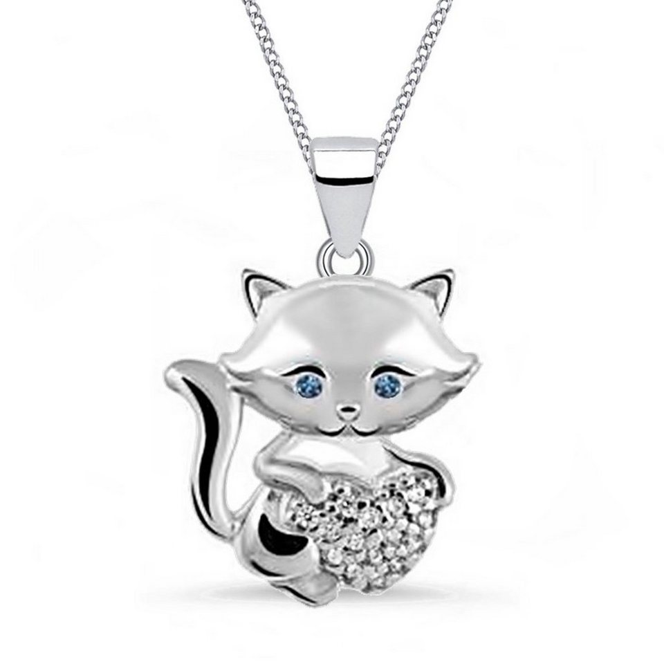 Pferd mit Zirkonia Stein Herz Halskette Set aus echtem 925er Sterlingsilber Pferd mit Zirkonia Stein Herz Halskette Set aus echtem 925er Sterlingsilber