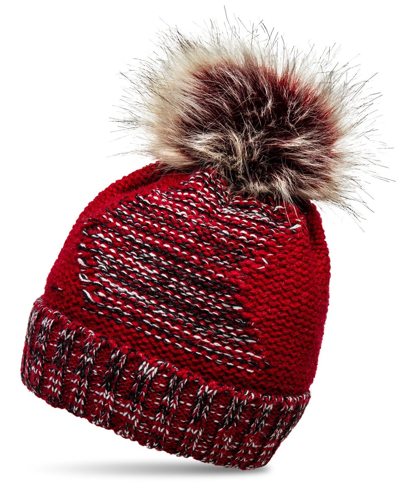 Caspar Bommelmütze MU200 gefütterte Damen Winter Strickmütze mit XL Bommel