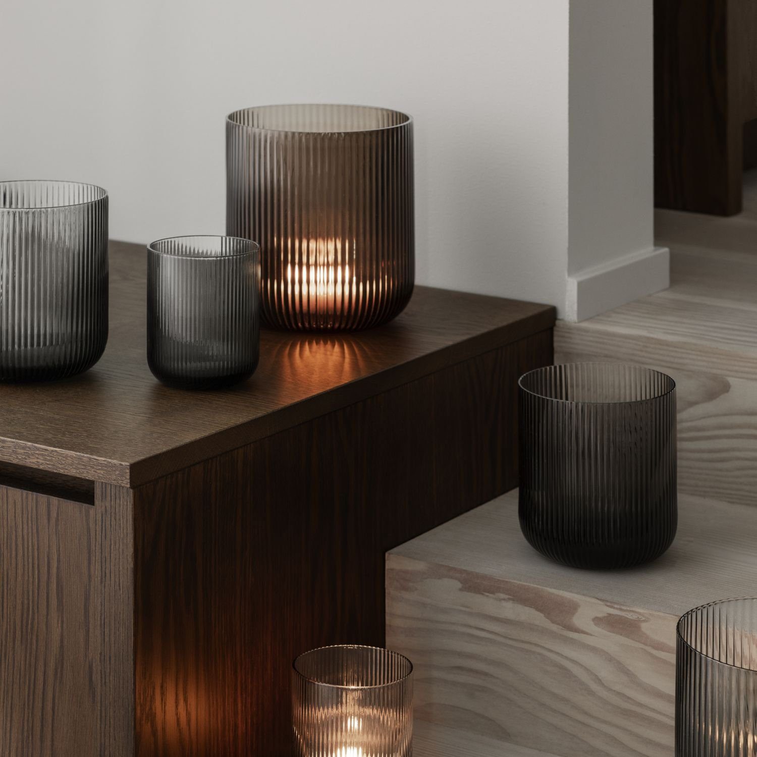 blomus Kerzenhalter Windlicht Ven Smoke M günstig online kaufen