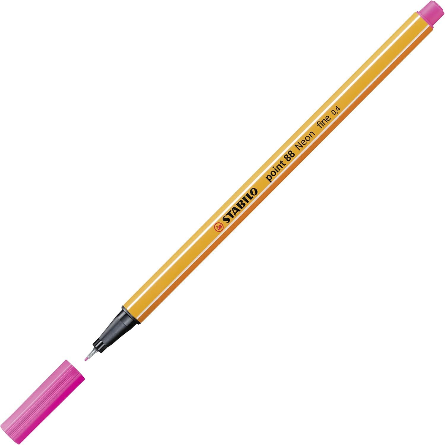 STABILO Filzstift STABILO point 88 Fineliner - Neonpink - Präzise Linienführung für Prof