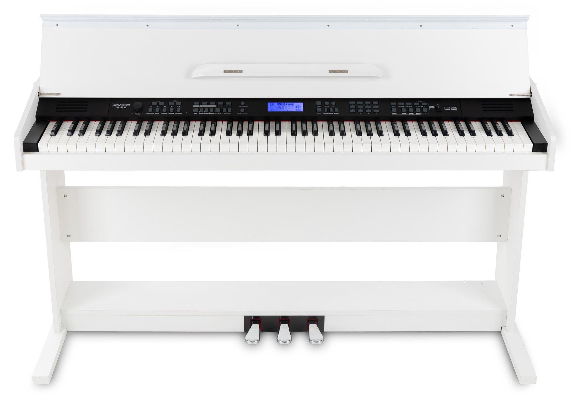 FunKey Digitalpiano DP-88 II E-Piano mit 88 anschlagsdynamische Tasten, Klavier mit Begleitautomatik und Chord Akkordbegleitung