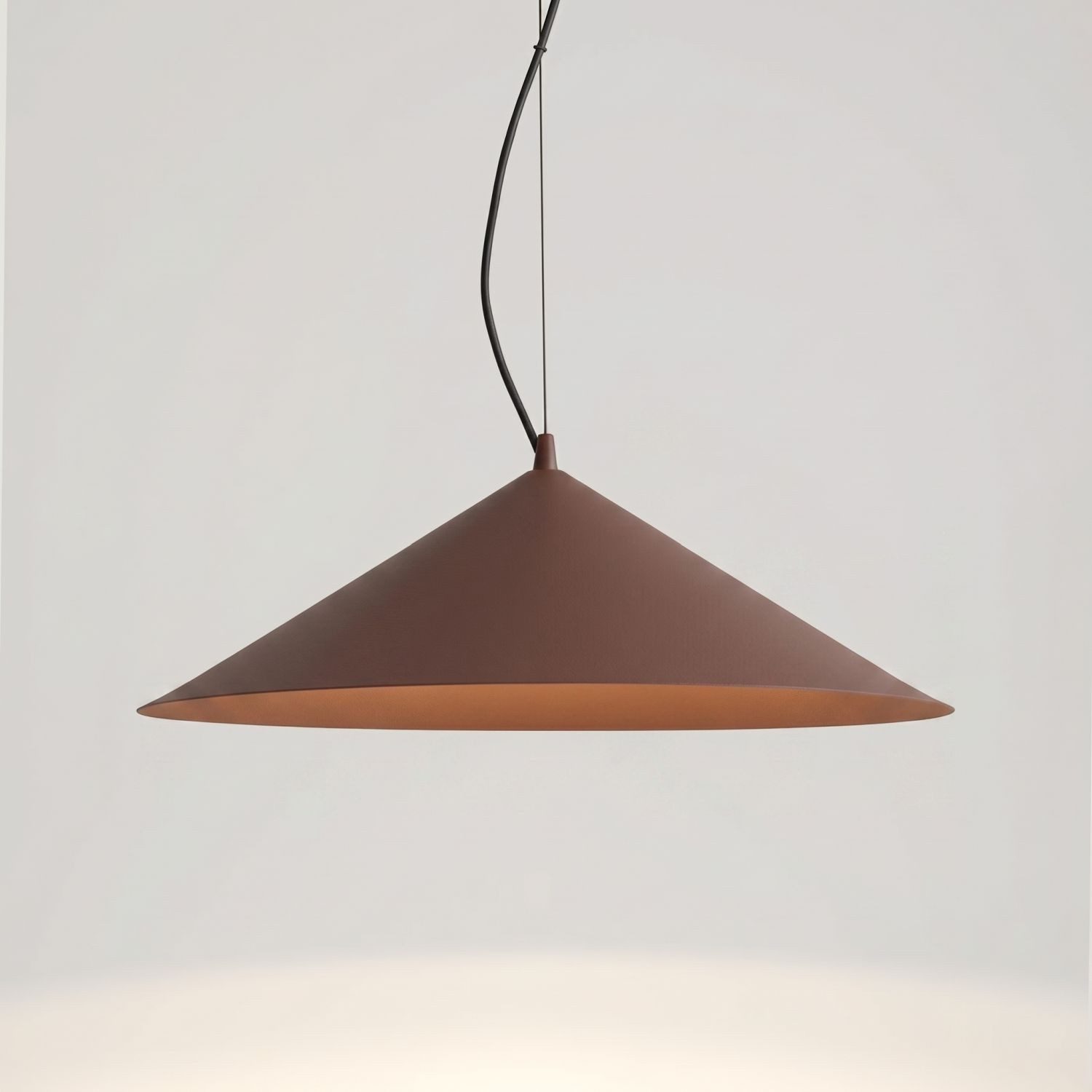Licht-Erlebnisse Pendelleuchte INARI, LED fest integriert, Warmweiß, LED Metall rund D: 50 cm H: max. 200 cm Braun 3000 K 1070 lm Modern