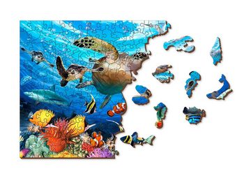 Wooden City 3D-Puzzle Holzpuzzle Ozean Leben, einzigartige Formen, 750 Puzzleteile