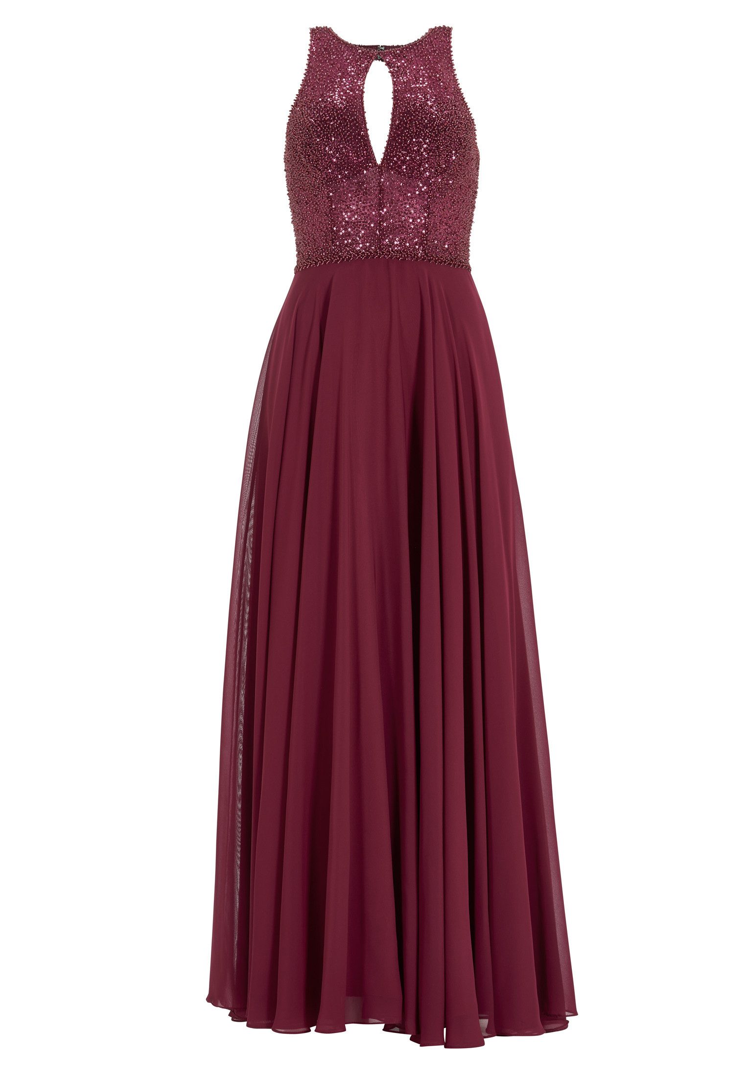 Abendkleid - Abendkleid mit Stickerei und Cut-Out Detail