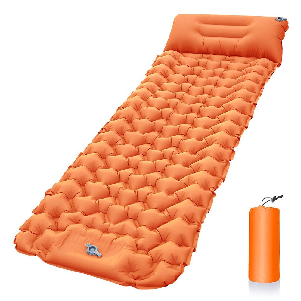 orange Luftmatratze hoch aufblasend Isomatte Isomatte 9cm Camping GelldG selbst