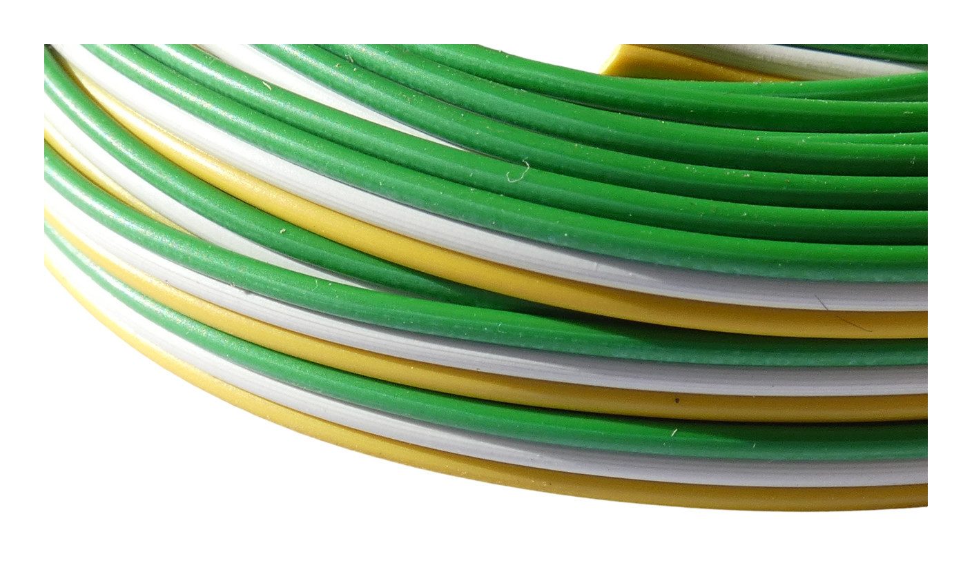 BELI-BECO Modelleisenbahn-Stecker -Zubehör Beli-Beco L318/5 die dreiadrige Litze 3 x 0,14mm², Spur H0, TT, Z, G, 1, N, (dreiadriger Draht), 5m Rolle