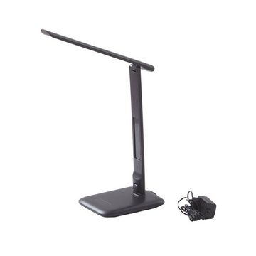 Lindby LED Schreibtischlampe Cerula, dimmbar, LED-Leuchtmittel fest verbaut, Farbwechsel warmweiß / tageslicht, Modern, Kunststoff, Eisen, Schwarz, 1 flammig, inkl.