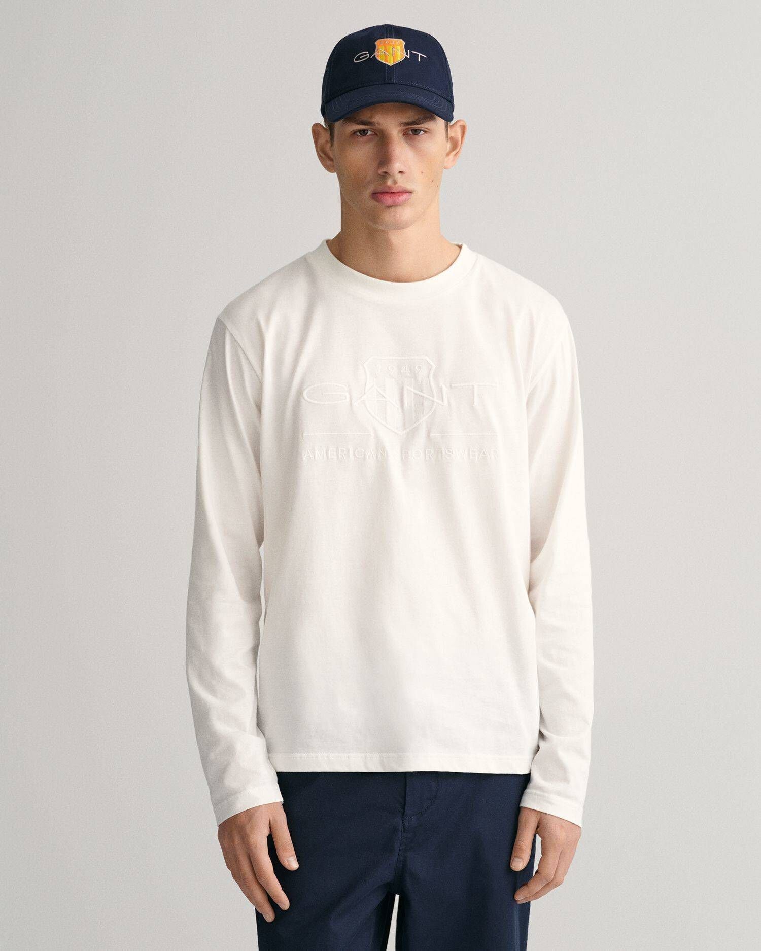 Gant T-Shirt (20) offwhite (1-tlg)