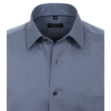 Redmond Langarmhemd Große Größen Herren Businesshemd graublau bügelfrei Redmond