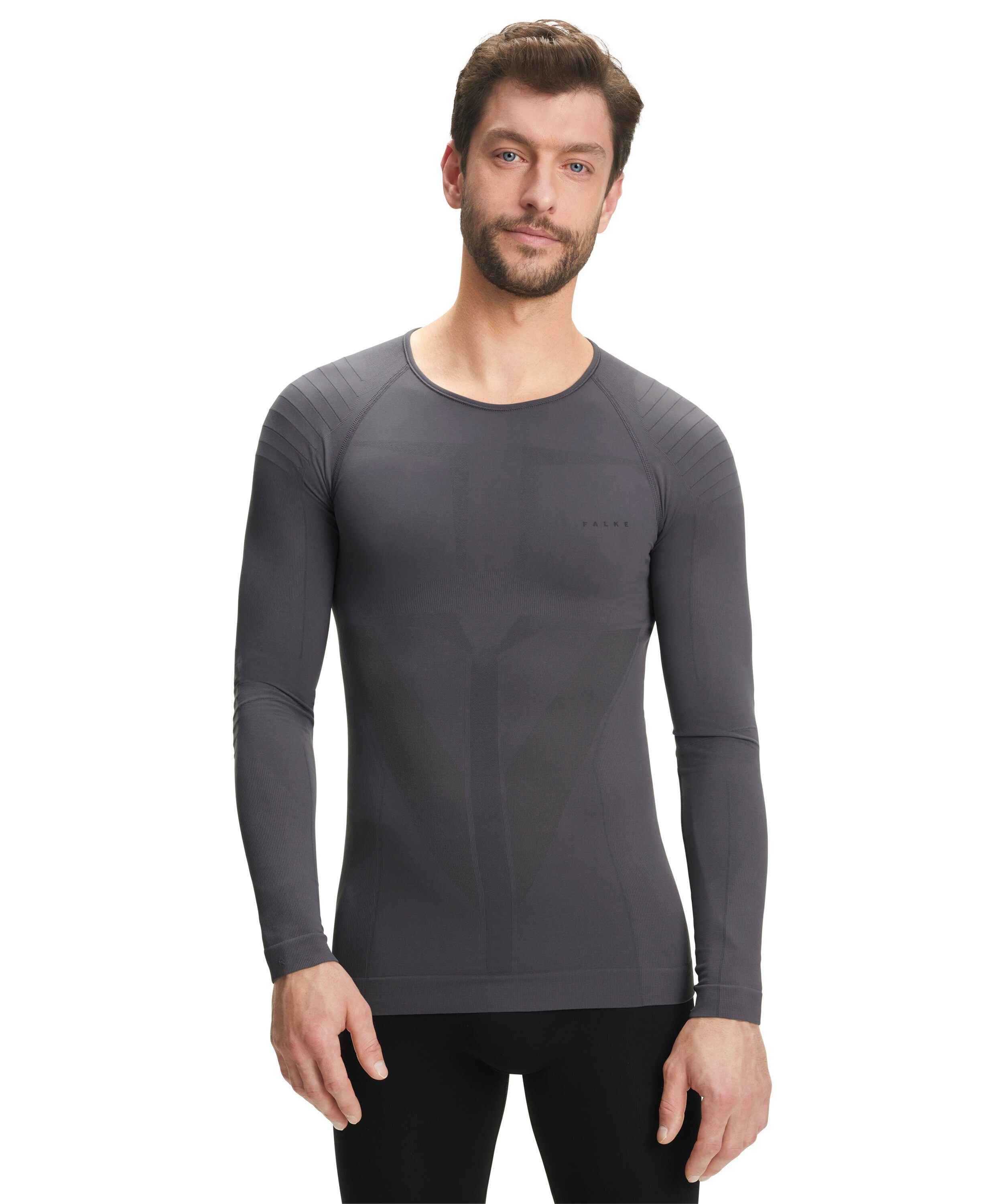 FALKE Funktionsshirt Warm (1-tlg) für milde bis kalte Temperaturen concrete (3717)