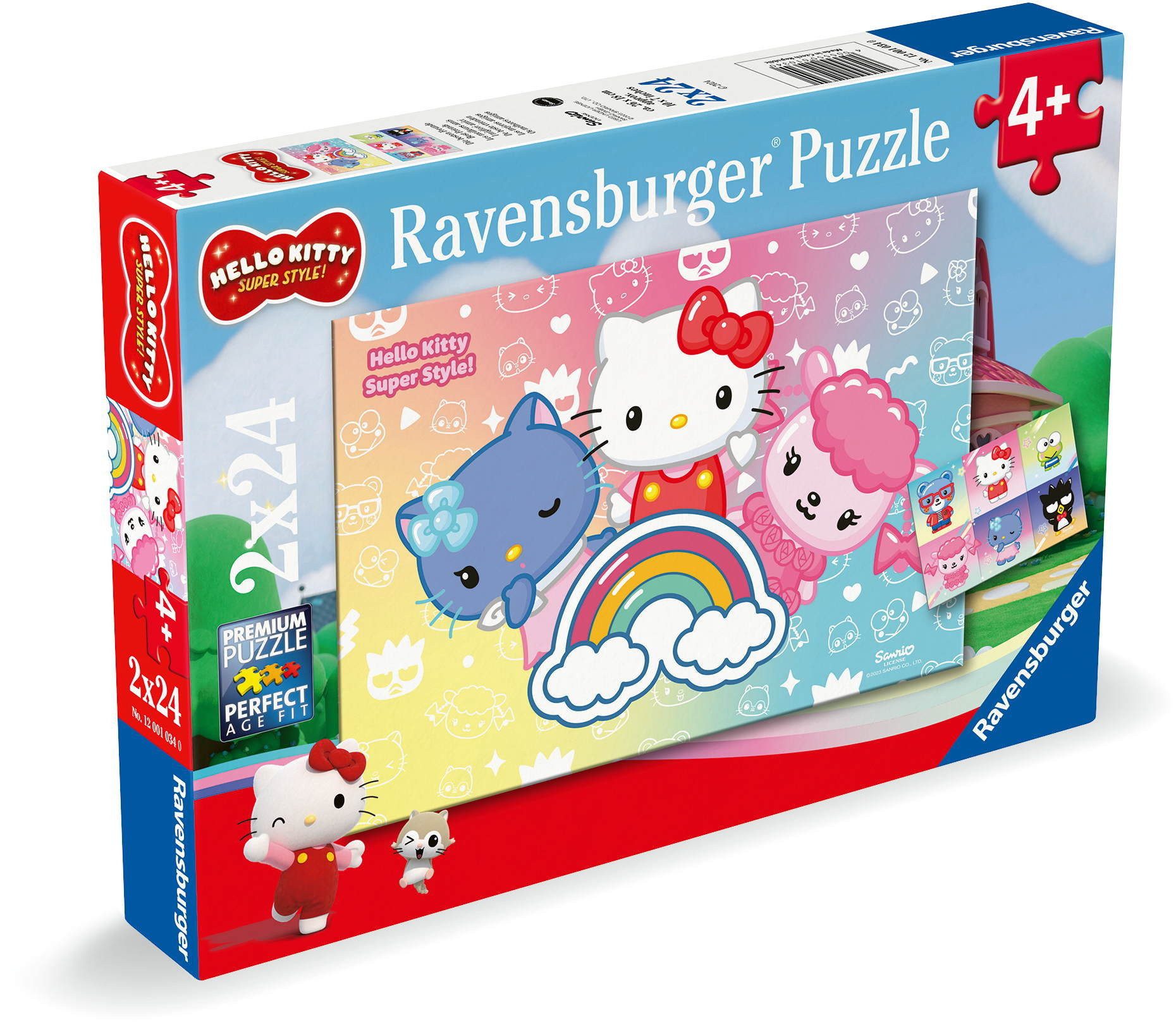 Ravensburger Puzzle 2 x 24 Teile Kinder Puzzle Hello Kitty Die besten Freunde 12001034, 24 Puzzleteile