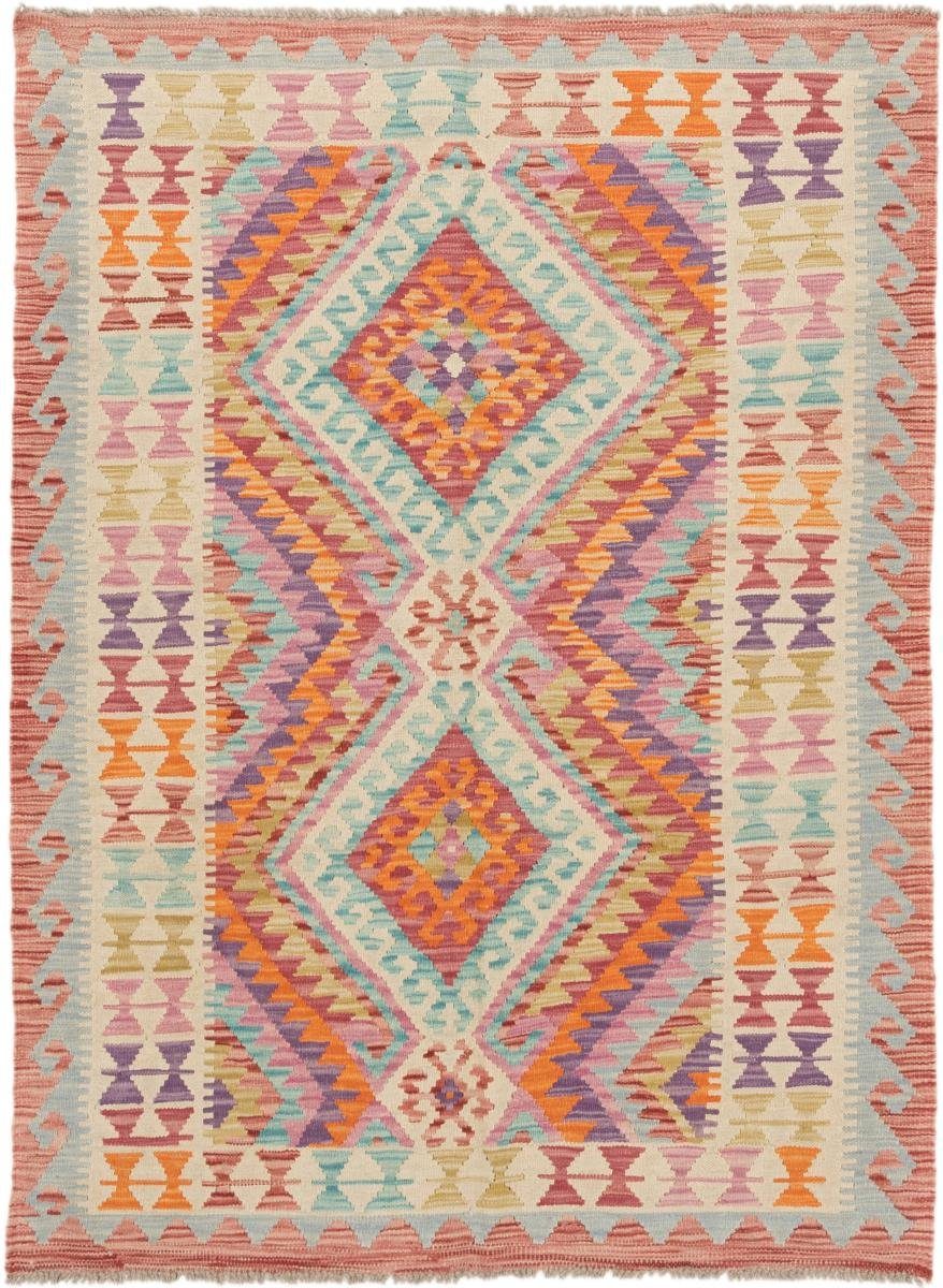 Orientteppich Kelim Afghan 127x172 Handgewebter Orientteppich, Nain Trading, rechteckig, Höhe: 3 mm