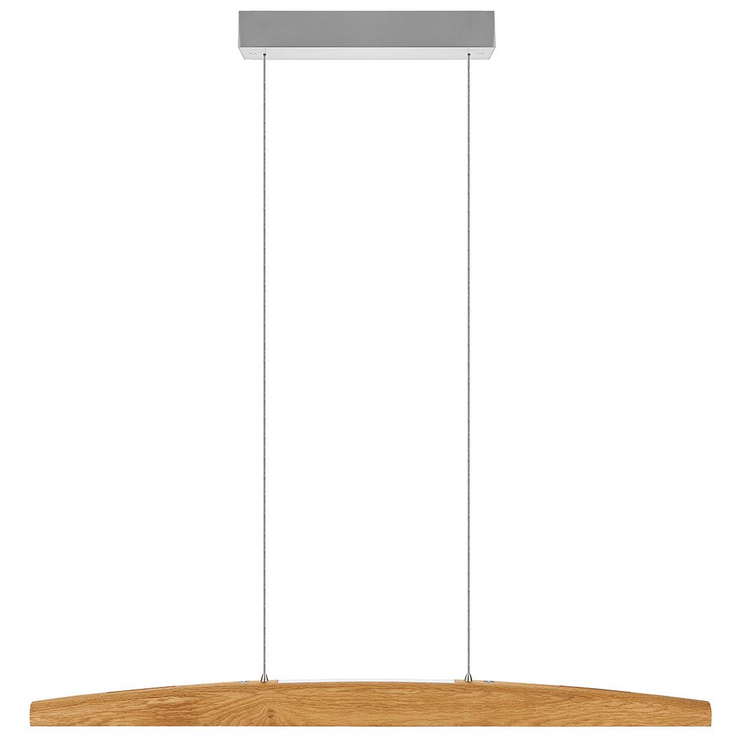 HerzBlut LED-Hängeleuchte Arco LED Ober- und Unterlicht mit Rollizug, Alu LED-Leiste Acryl satiniert, wechselbar