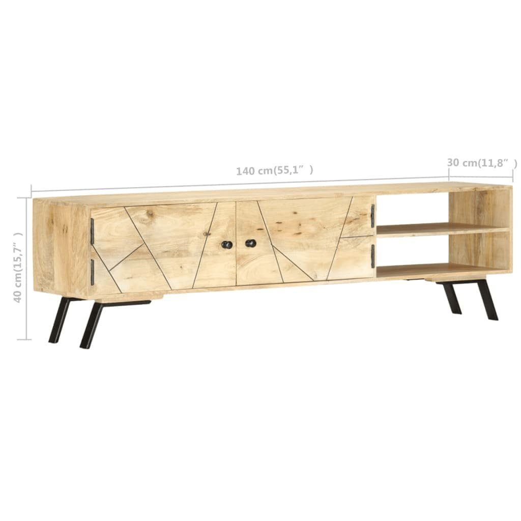 Mango 40 30 x Massivholz TV-Schrank 140 cm vidaXL TV-Schrank x Lowboard