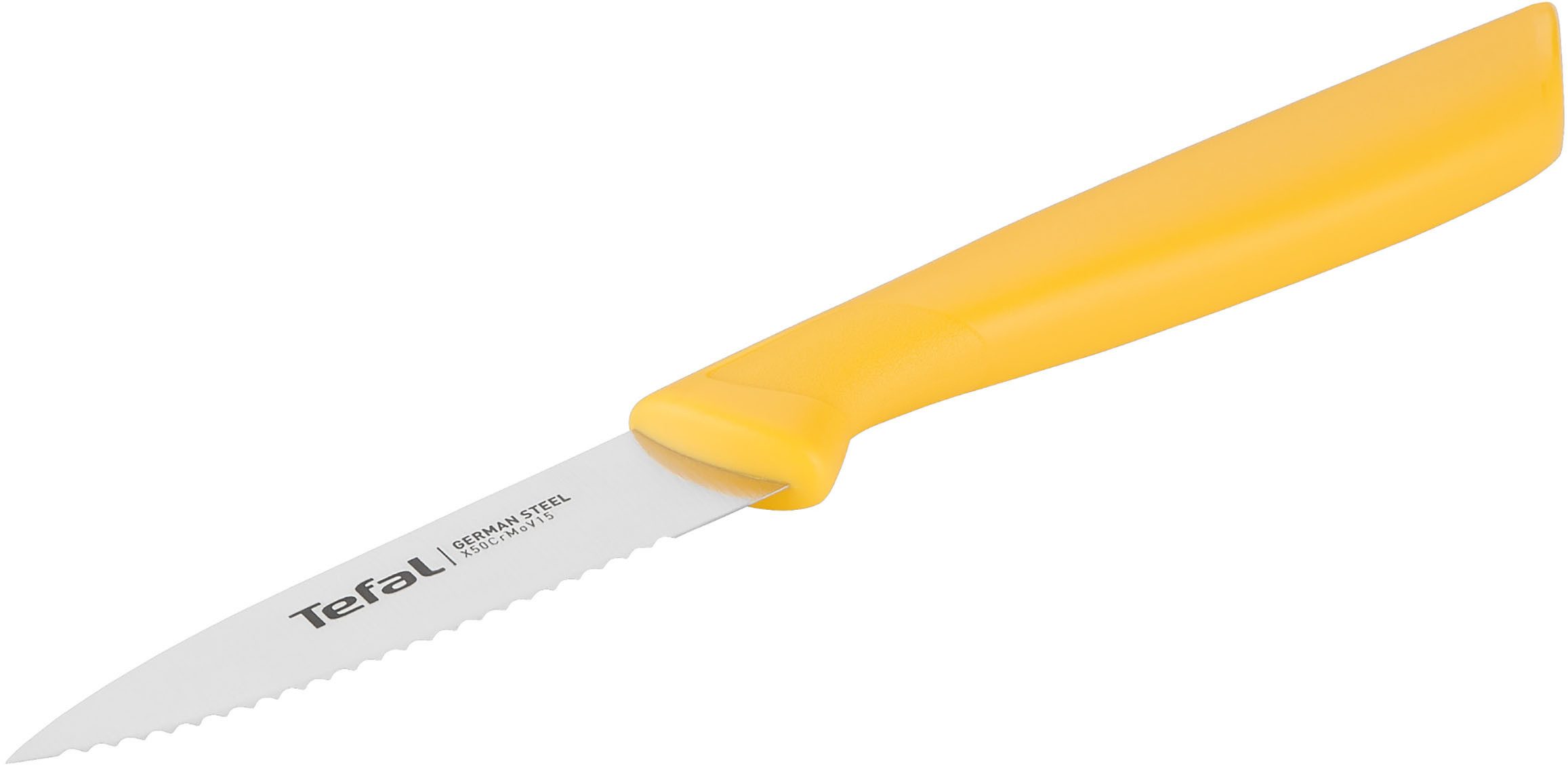 Tefal Schälmesser Colorfood, gezahnt, 8 cm, Klinge aus deutschem Edelstahl, ergonomischer Griff