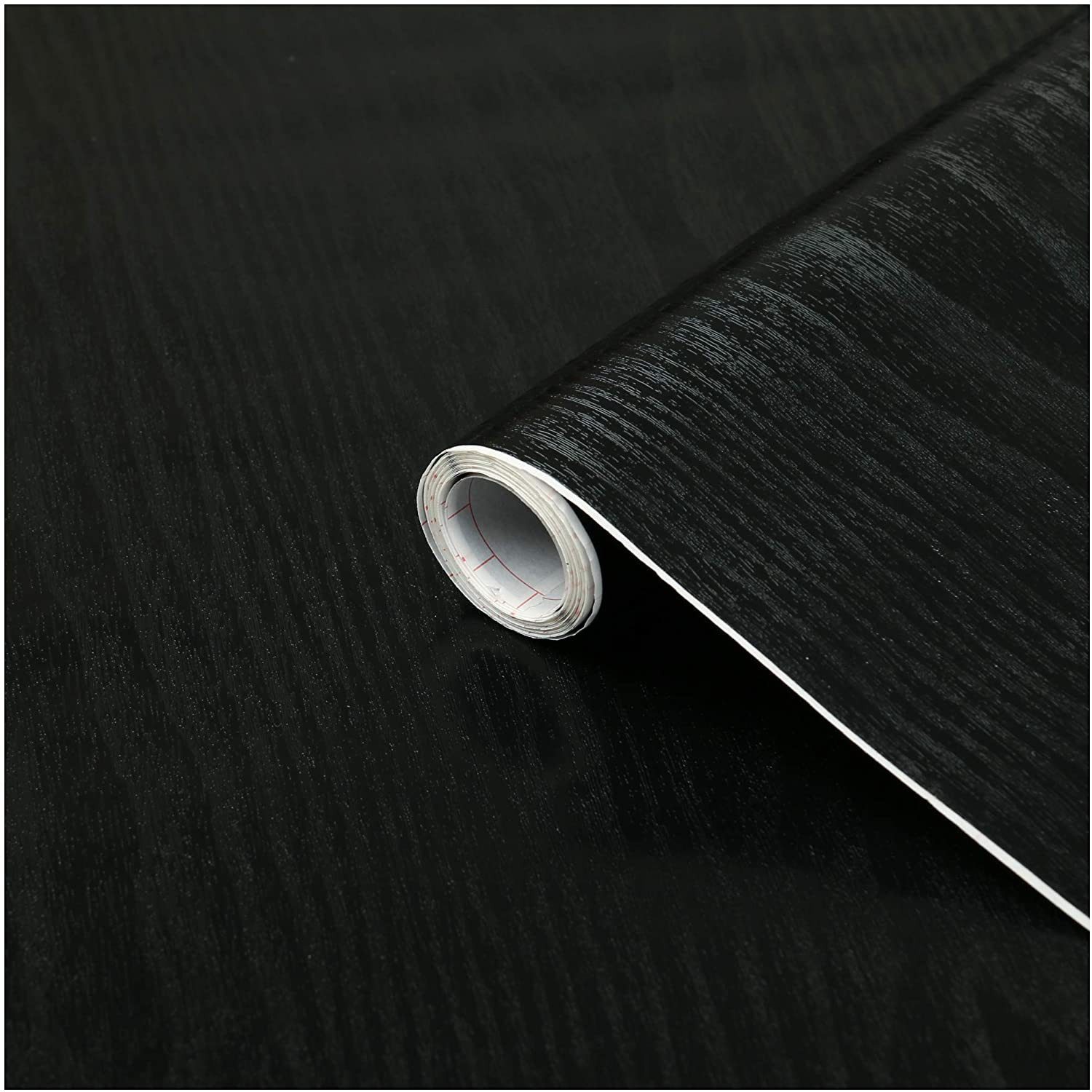 sa roca Möbelfolie Klebefolie Holzoptik schwarz Dekofolie für Möbel Küche, (Designfolie im Zuschnitt inkl. E-Book), Designfolie - Zuschneidbar, abwischbar & rückstandslos entfernbar