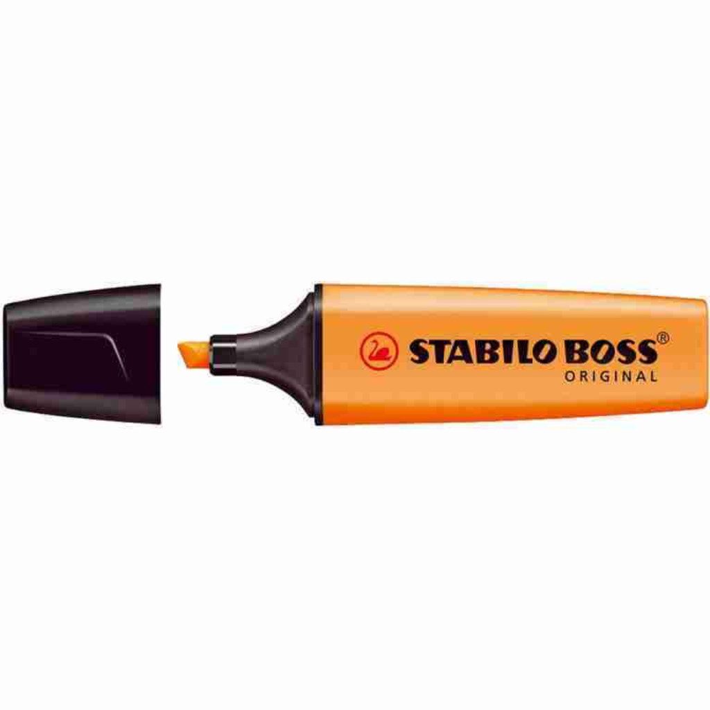 STABILO Marker Textmarker Stabilo Boss Original, (Packung, Textmarker Stabilo Boss Original), Anti-Dry-Out Technology: 4 Stunden Austrockenschutz