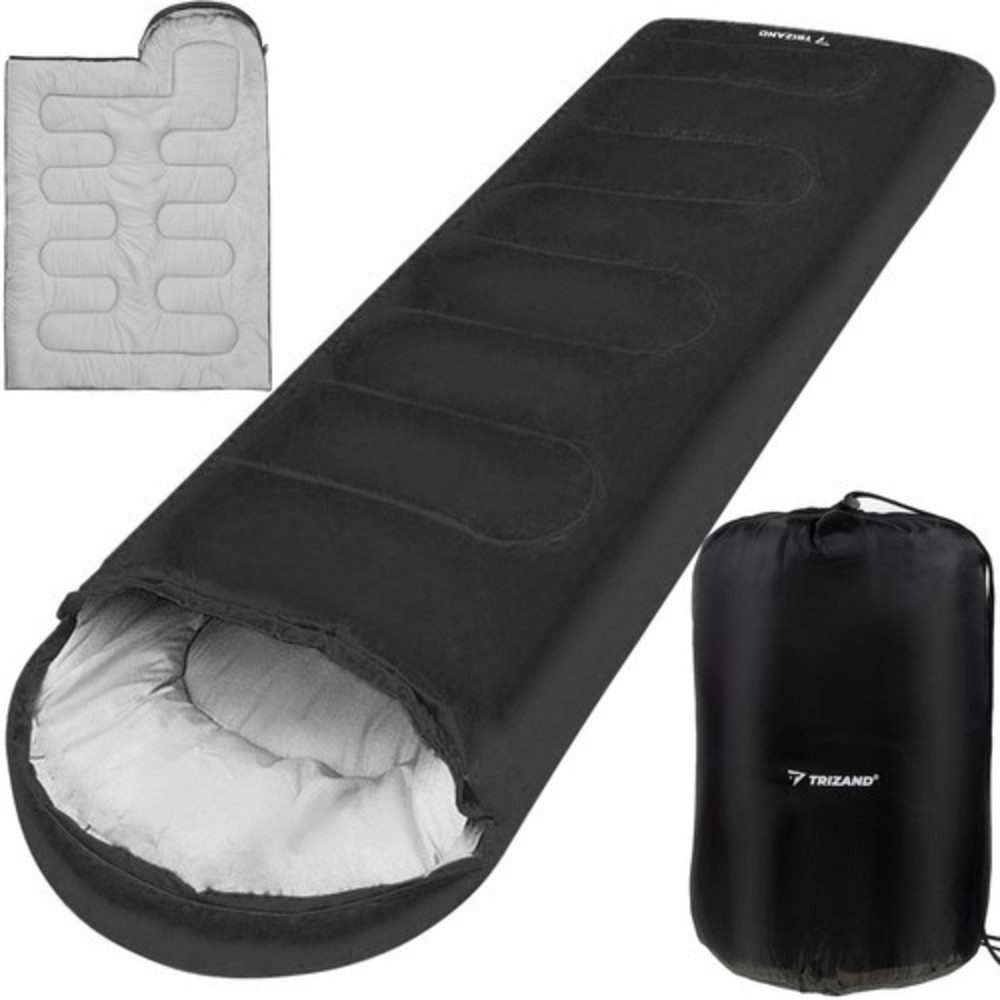Trizand Schlafsack Mumienschlafsack Deckenschlafsack (Spar-Set, 1 tlg., 147 x 210 cm warm), 2in1 Schlafsack/Decke, Mumienkapuze, wasserdicht