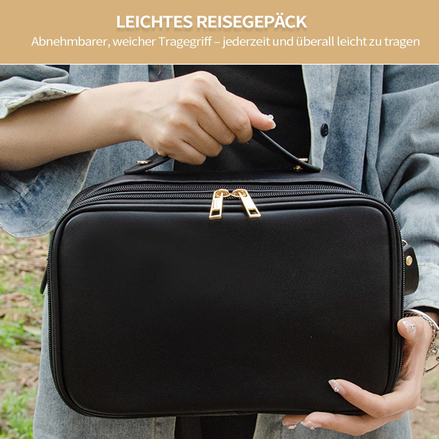 Refttenw Kosmetiktasche Tragbare Kosmetische Tasche,Kosmetiktasche Reise Damen,wasserdicht