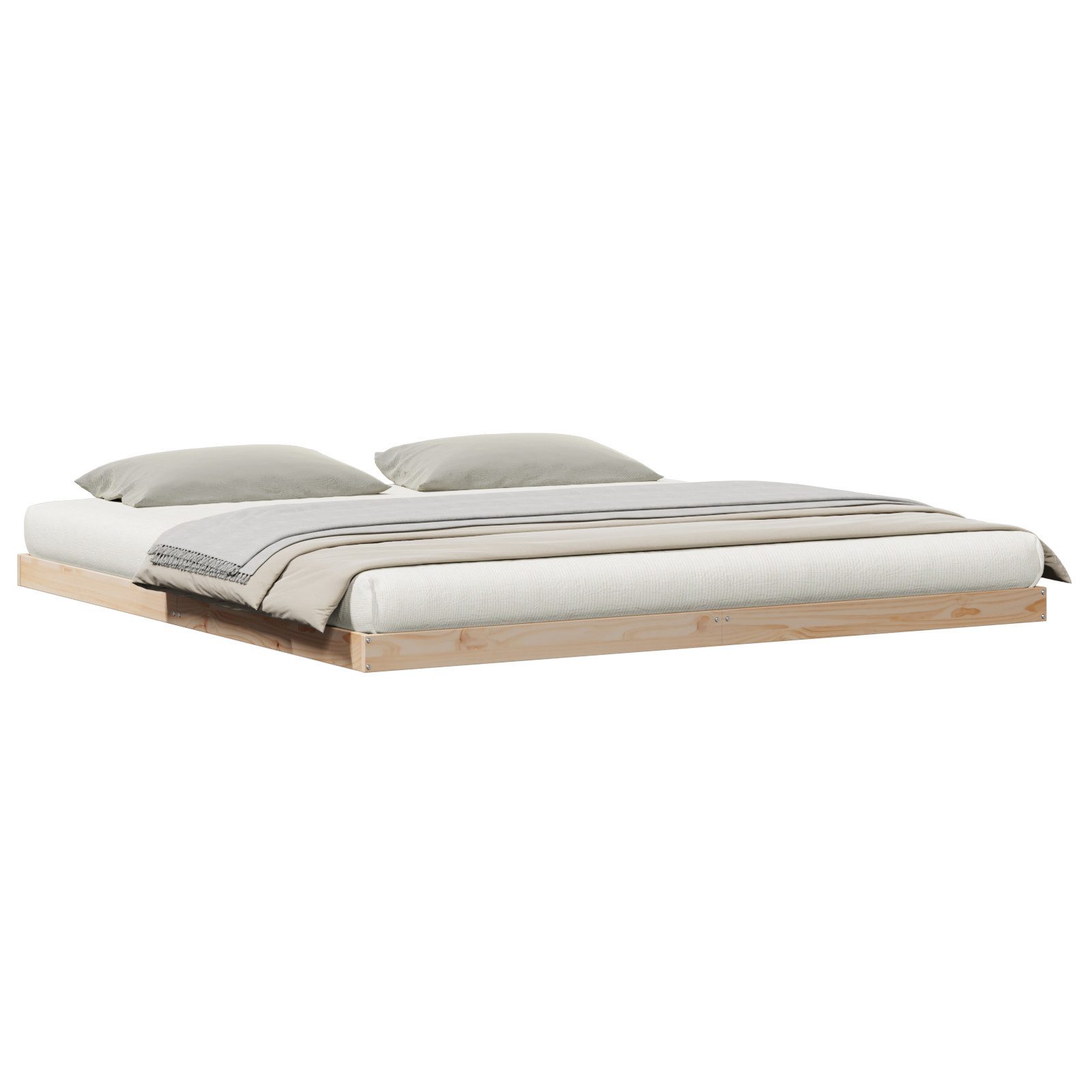 vidaXL Bett Bodenbett 200x220 cm Massivholz günstig online kaufen