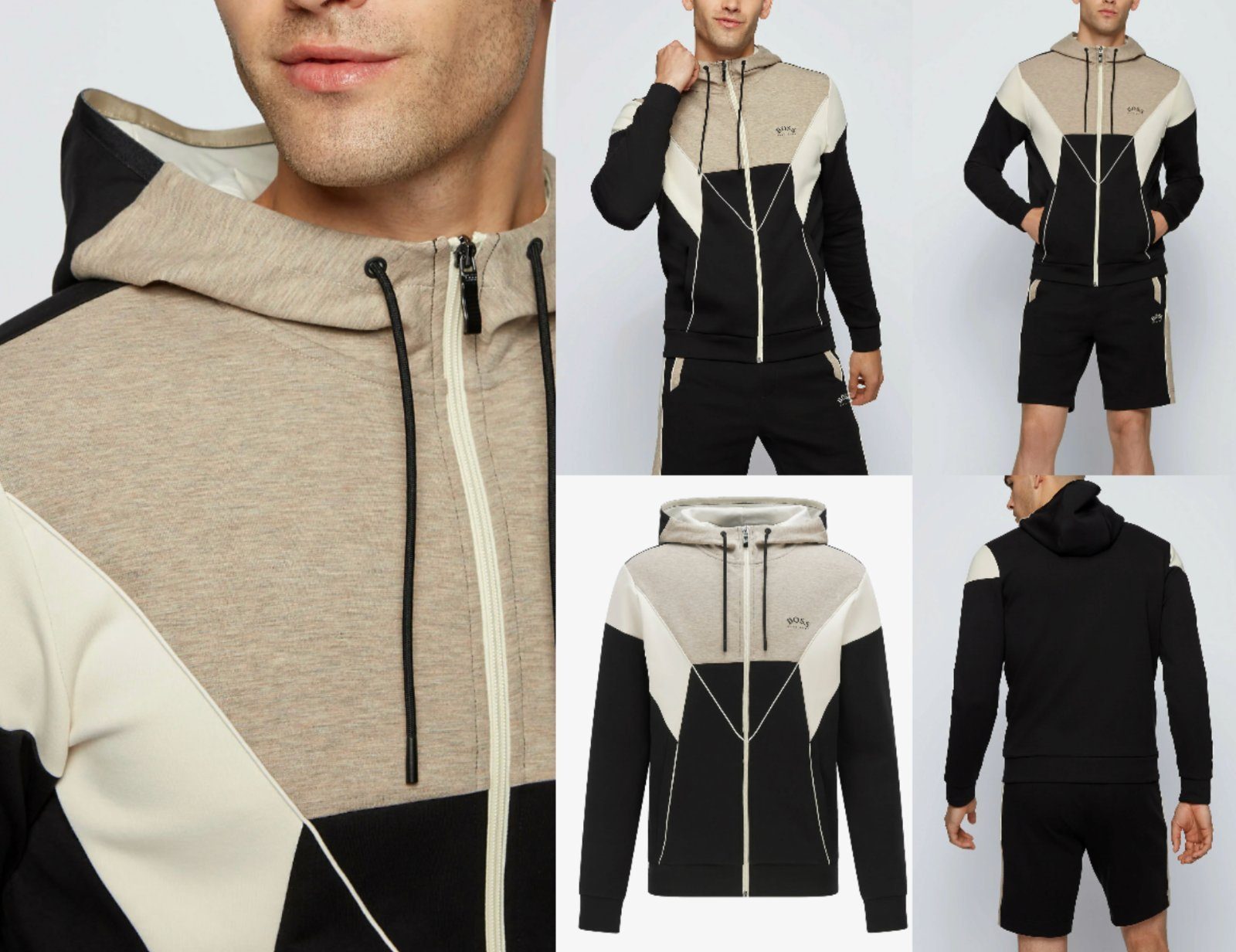 BOSS Sweatjacke HUGO BOSS Saggy 1 Zip Up Hoodie Sweatshirt Sweat-Jacke Hoody Jacket Pu