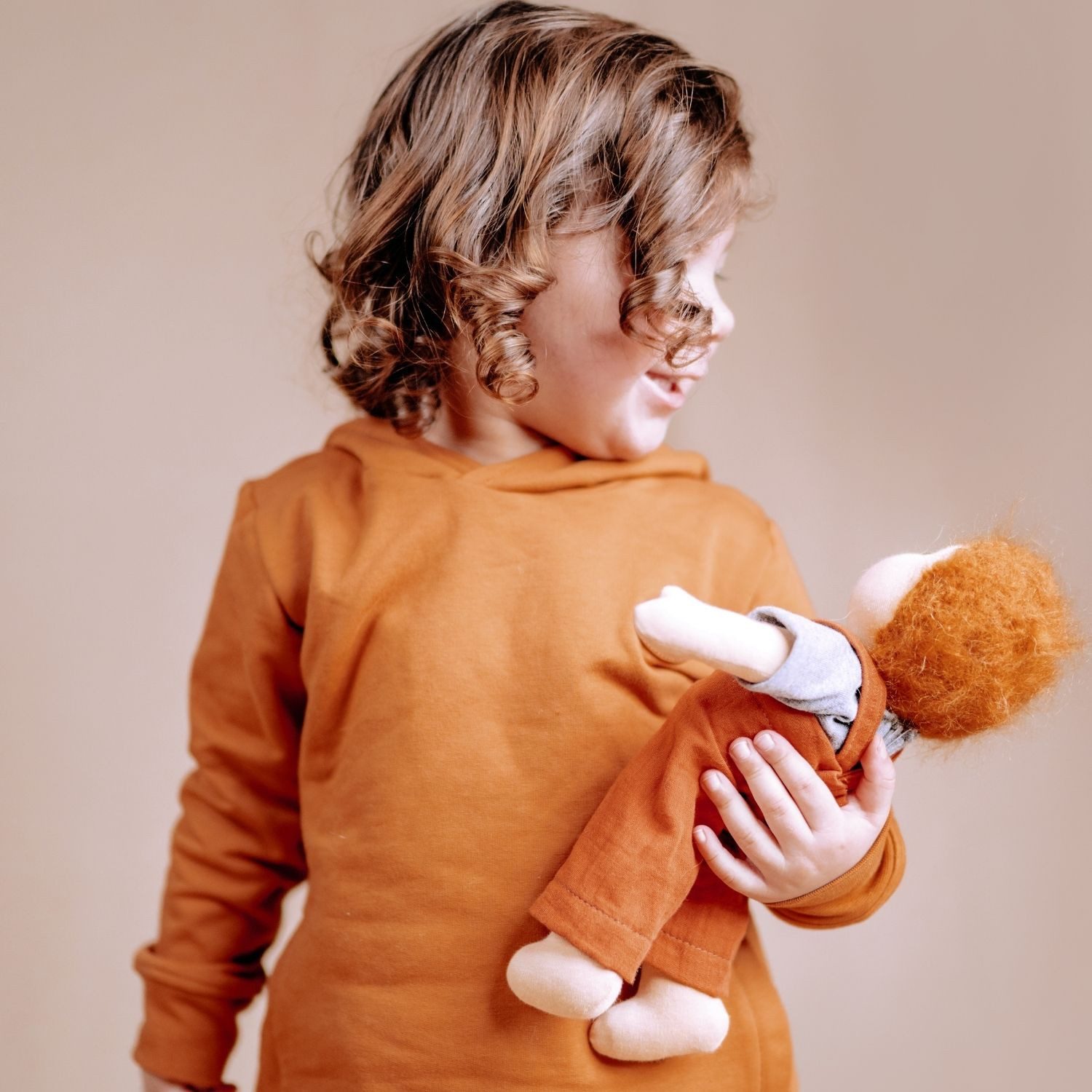 Chimpytoys Stoffpuppe Weiche Waldorfpuppe aus reiner Bio-Baumwolle, Waldorfpuppe,Naturpuppe,Biostoffpuppe,Waldorf Art,Biospielzeug