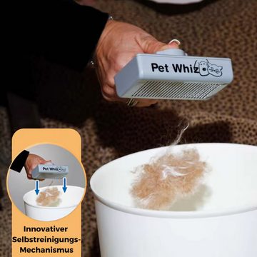 Best Direct® Fellbürste Pet Whiz Tierbürste, Metall, Gummi, (1-tlg), selbstreinigende Bürste für Hunde und Katzen, 19x11cm, Perlendesign