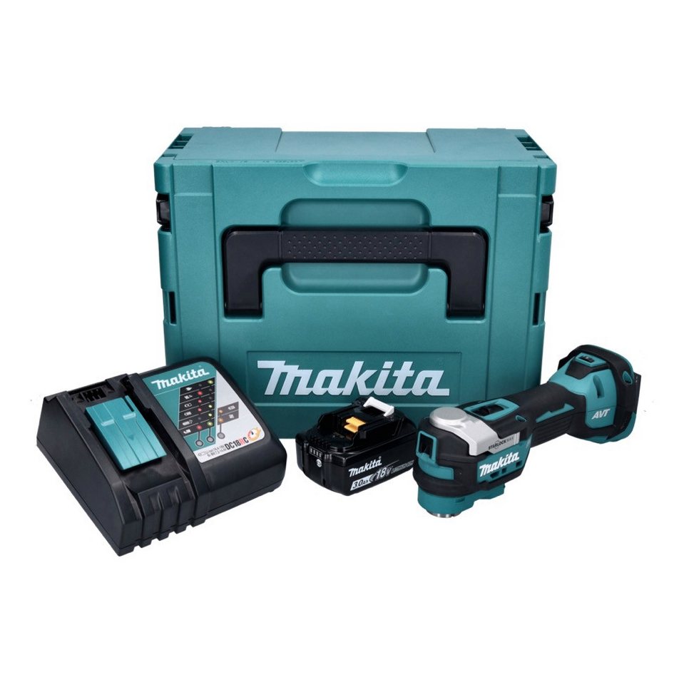 Thumbnail - Makita Akku-Multifunktionswerkzeug DTM 52 RF1J Akku Multifunktionswerkzeug 18 V Starlock Max Brushless +