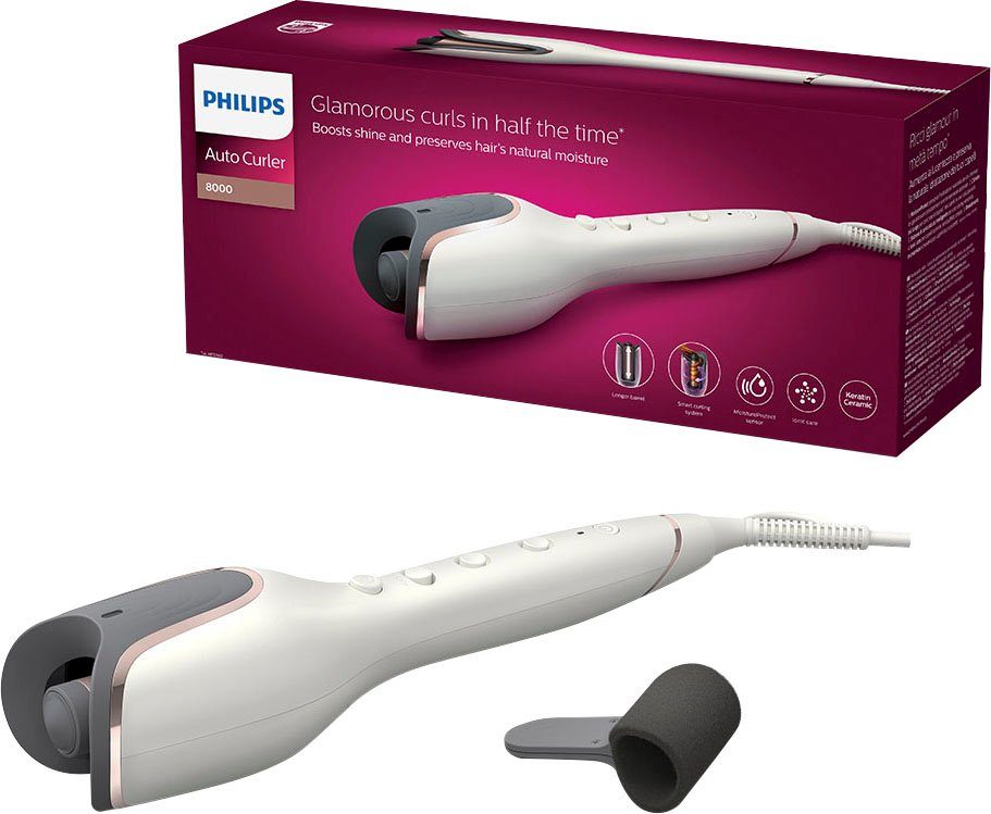 Prestige, Curl-Boost-Technologie StyleCare BHB878/00, mit Philips Autocurler Keramik-Beschichtung Lockendreher MoistureProtect Keratinveredelung,