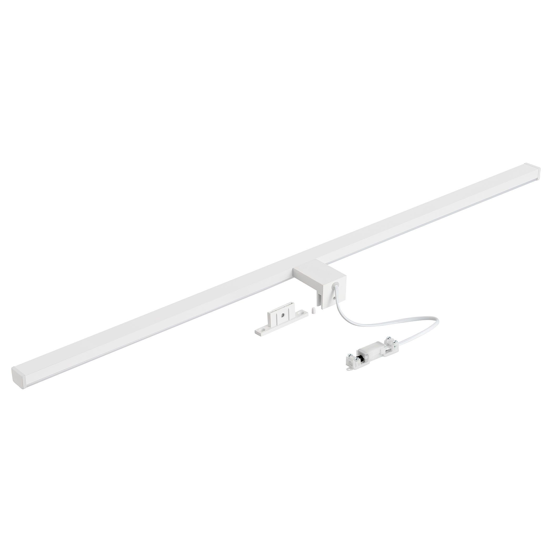 SEBSON Spiegelleuchte LED Spiegellampe Bad 90cm IP44 15W 1300lm 4000K 230V 900x98x44mm, LED integriert, Neutralweiß, Aufbauleuchte + Klemmleuchte, 110° Abstrahlwinkel, einfach Montage
