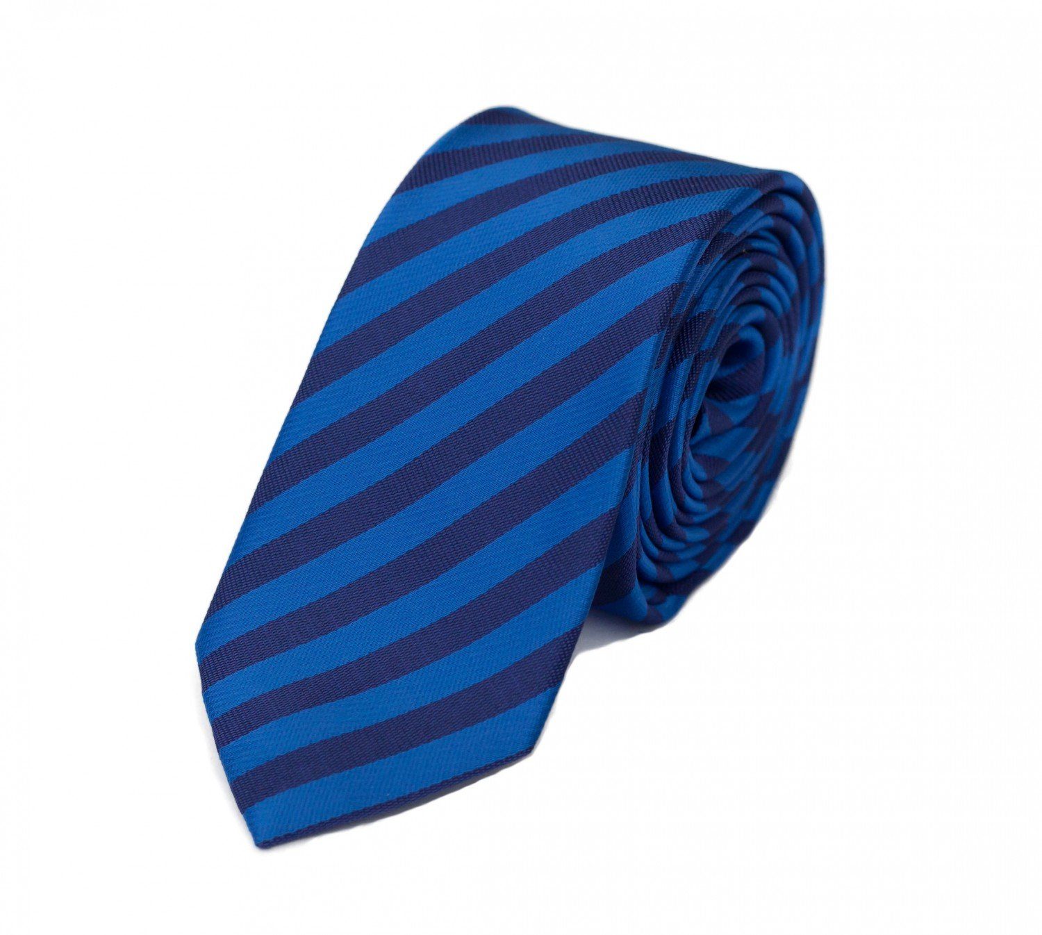 (ohne Fabio oder Krawatte Farini 6cm 8cm Gestreift) Breite Streifen Breit gestreifte - Herren Tie in Box, (8cm), Stahlblau/Navyblau mit Krawatte