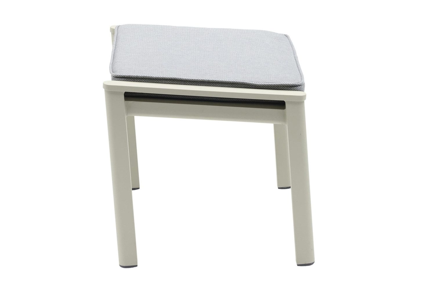 dasmöbelwerk Gartenlounge-Hocker Hocker Fußbank Austin inkl. Kissen Garten Taupe-Grau Aluminium