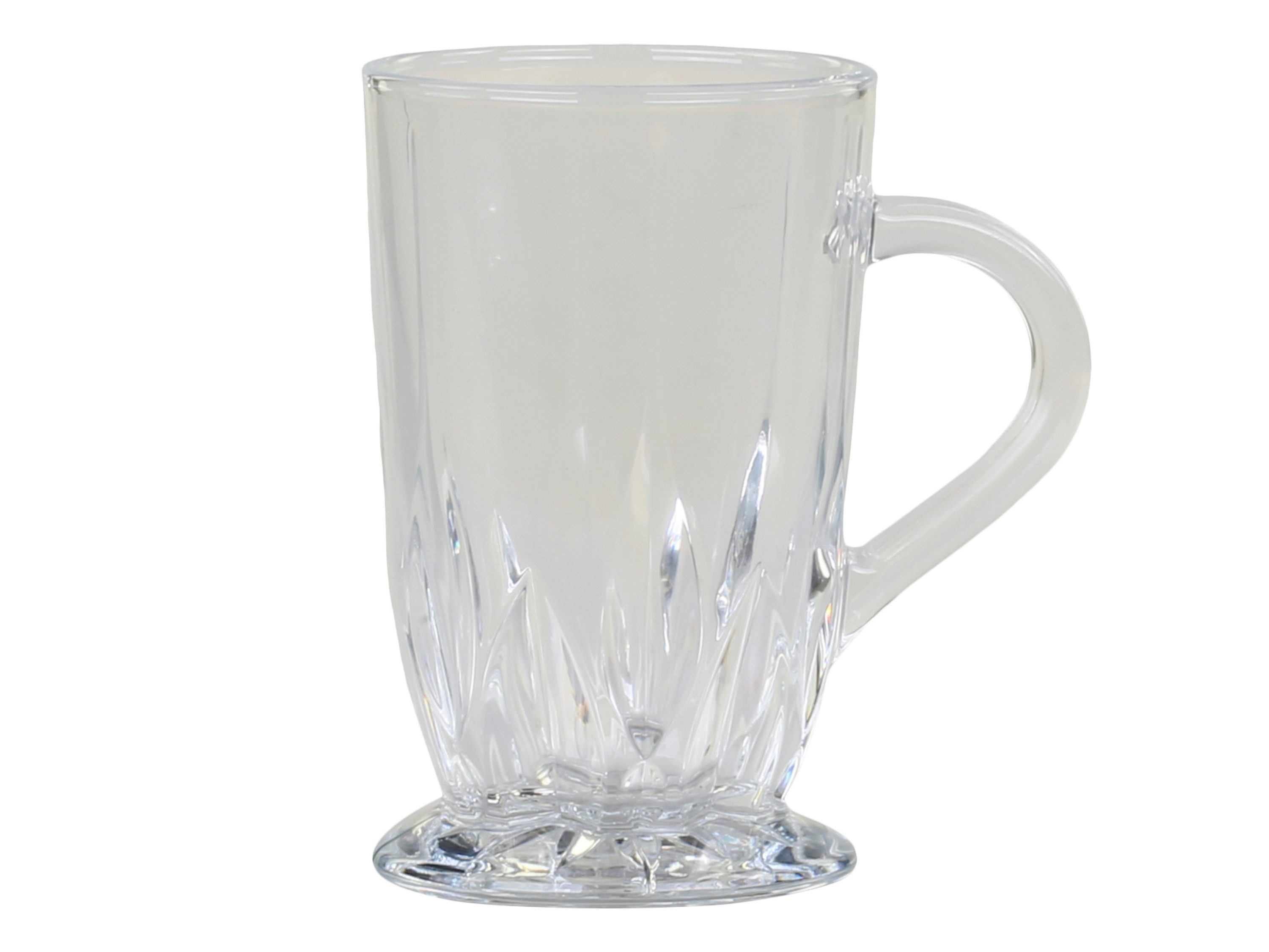 Chic Antique Sektglas Champagnerglas Glas Trinkklas Sektglass Weinglas Antoinette, Antoinette mit Henkel 30cl Maße: H12xØ7cm, Perlenkante