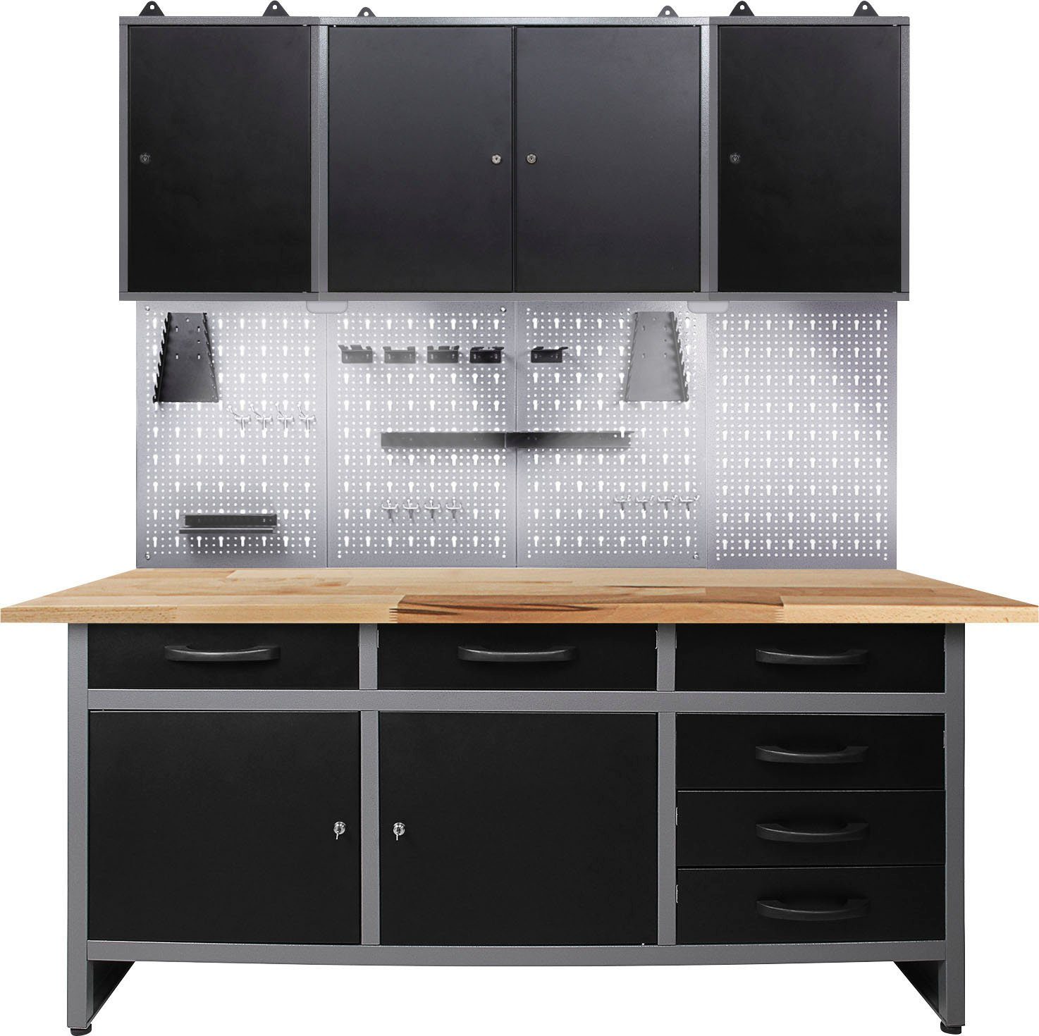 ONDIS24 Werkstatt-Set, 160 cm, mit LED