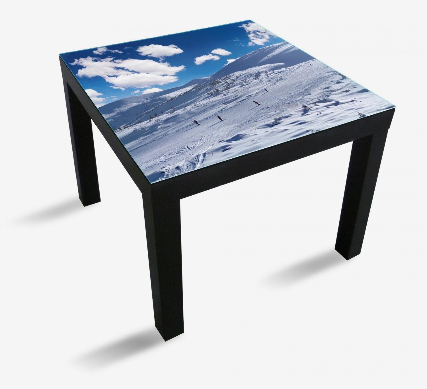 Wallario Tischplatte Ski-Piste in den Alpen (1 St), für Ikea Lack Tisch geeignet