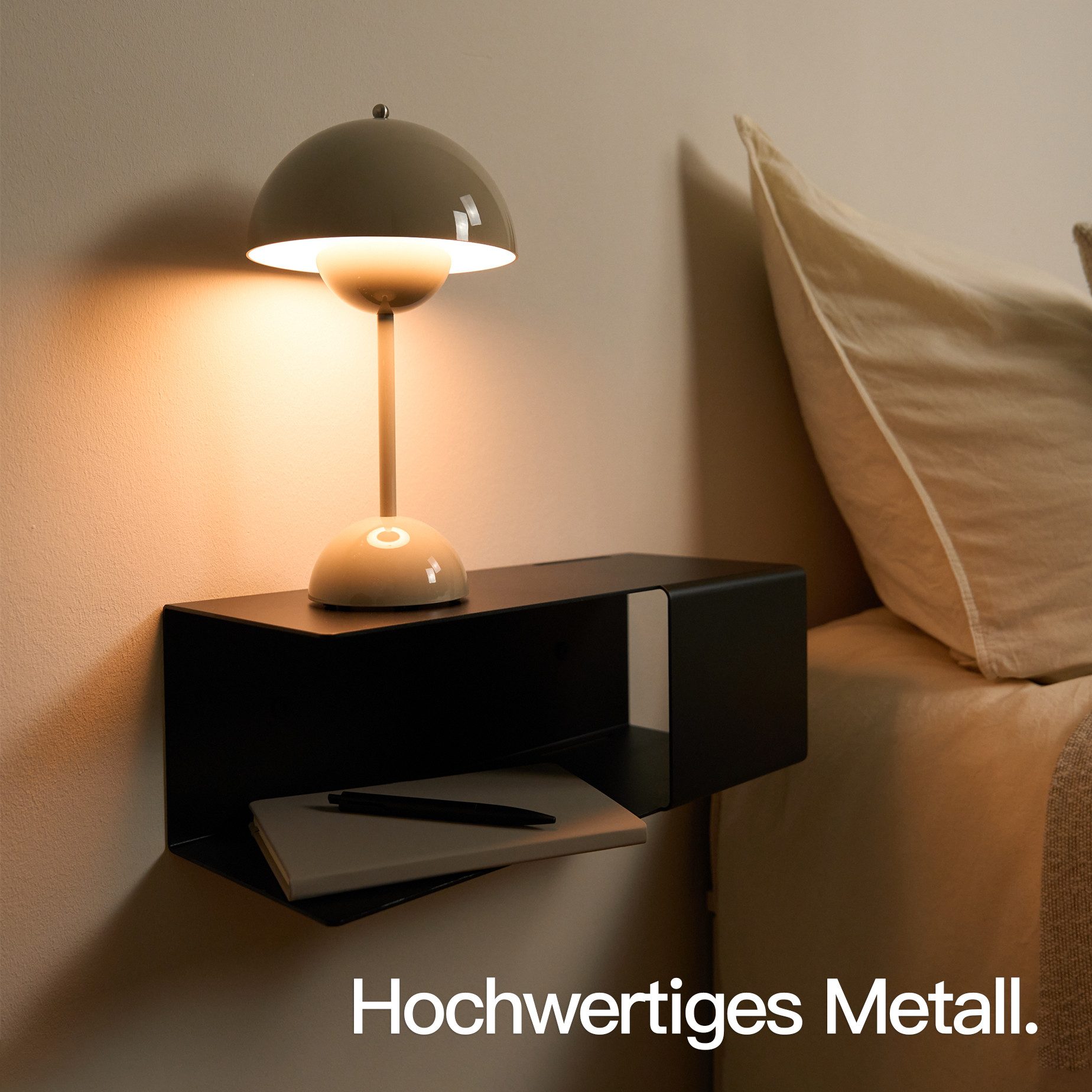 Designfabrik Hamburg Nachttisch Designfabrik Hamburg Nachttisch schwebend, Pulverbeschichtet