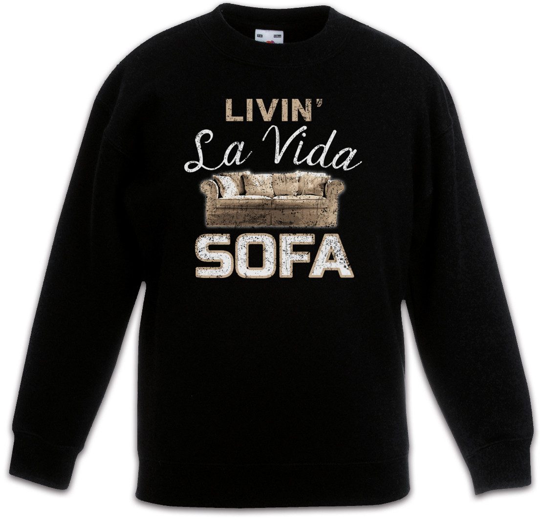 Urban Backwoods Sweatshirt Livin La Vida Sofa Kinderpullover Couching Couch Potatoe Geek Nerd TV (1-tlg) Gamer Chillen Chiller Loca