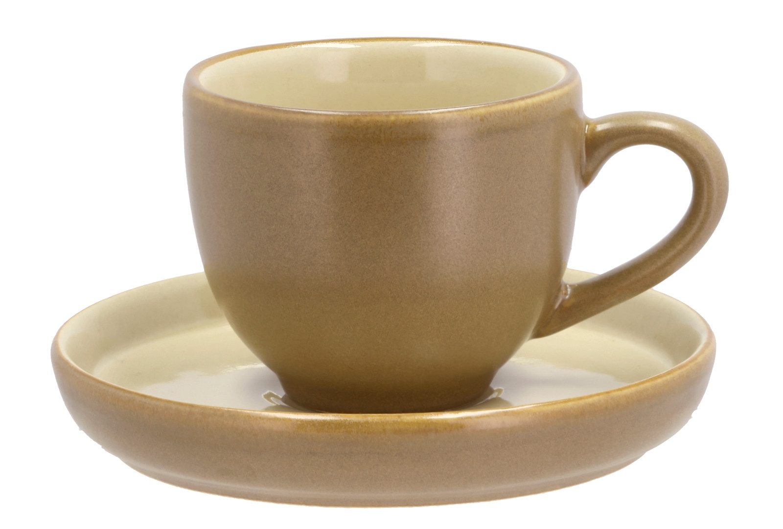 Bitz Untertasse Espressotasse mit Untertasse wood/sand 0,07 l, Espressotasse mit Untertasse Wood 7 cl Wood/Sand