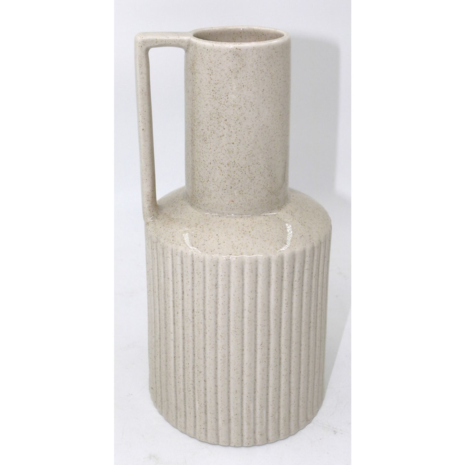 BURI Tischvase 6x Tischvasen Henkel Porzellan Übertopf Blumen Dekoration Pampasgras