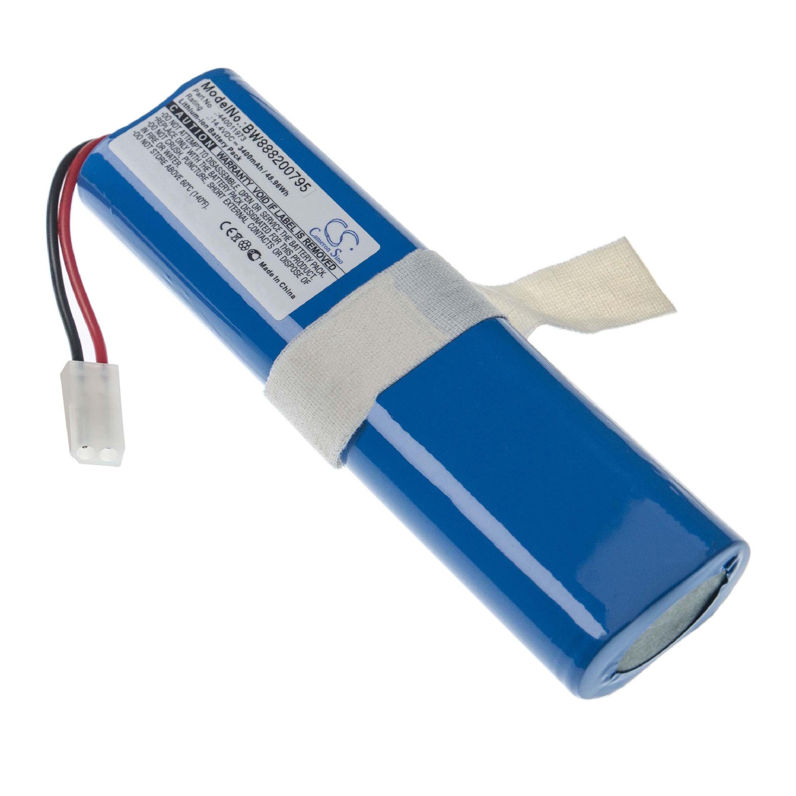 vhbw kompatibel mit Moneual MBOT 900, MBOT 900 i, MBOT 950, MBOT 500 Staubsauger-Akku Li-Ion 3400 mAh (14,4 V)