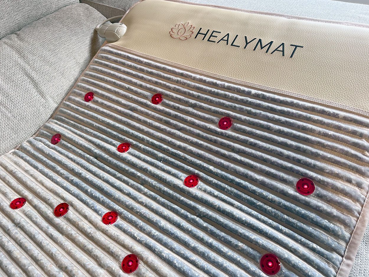 Healymat Massagematte Magnetfeldmatte Ergo Plus, Magnetfeldtherapie Matte, Infrarotmatte, pulsierendes Magnetfeld, Infrarot Tiefenwärme, Chakra Kristalle, optimiert Heilungsprozesse, fördert die Durchblutung, verbessert den Schlaf, entgiftet den Körper, aktiviert Selbstheilung