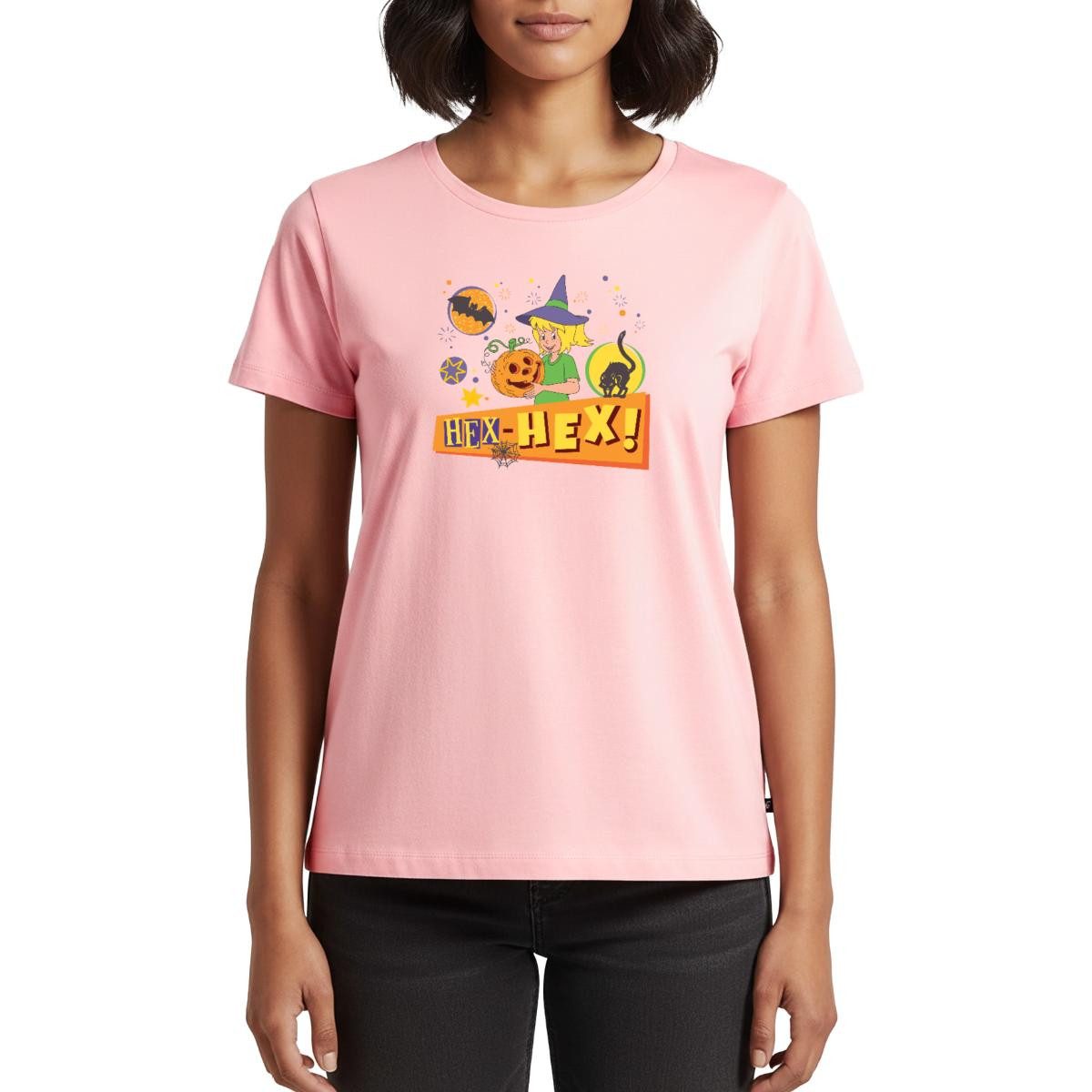 Spreadshirt T-Shirt Bibi Blocksberg Halloween Hex-Hex! Mit Bibi Frauen Premium T-Shirt (1-tlg) Fällt klein aus. Wir empfehlen, eine Größe größer zu bestellen.