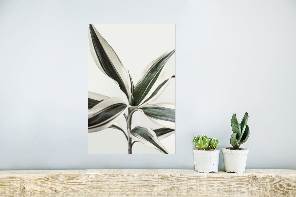 Poster, - - Wohnzimmer, (1 Weiß, Wandbild, für Rahmen Natur MuchoWow - Grün Ohne Poster Pflanzen St), Wandposter