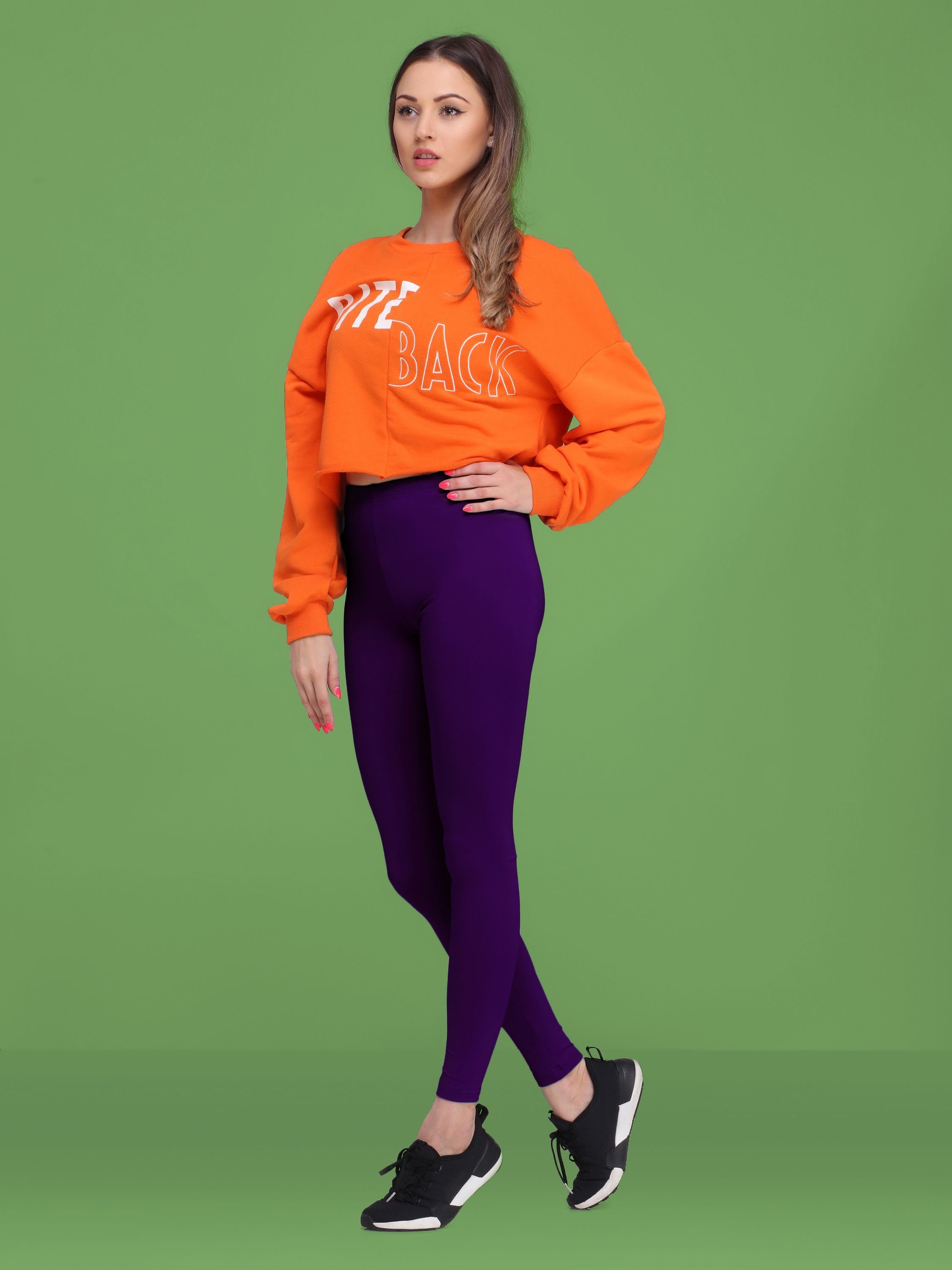 Ladeheid Leggings Damen Lange Leggings aus Viskose LA40-201 (1-tlg) elastischer Bund