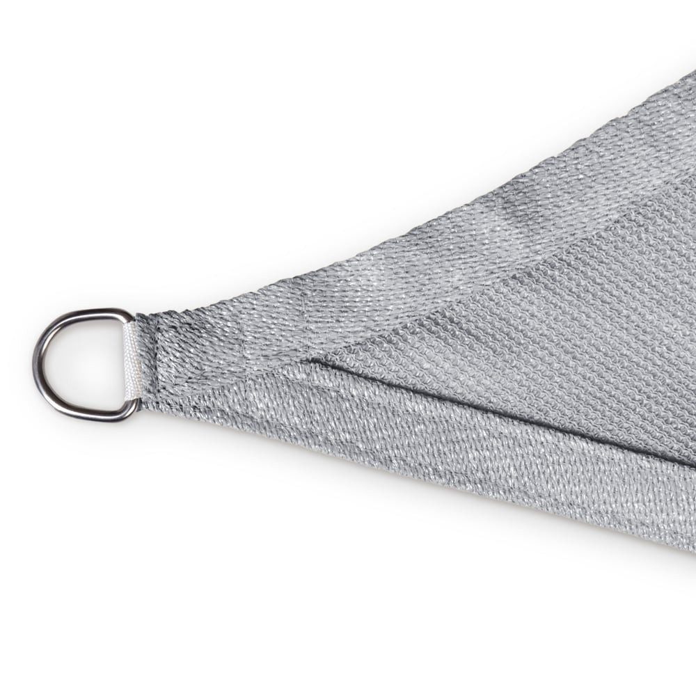 Lumaland Rectangular Sun Shade Sail 2x3 Meters Light Grey, Weatherproof, 100% HDPE with Stabilizer for UV Protection