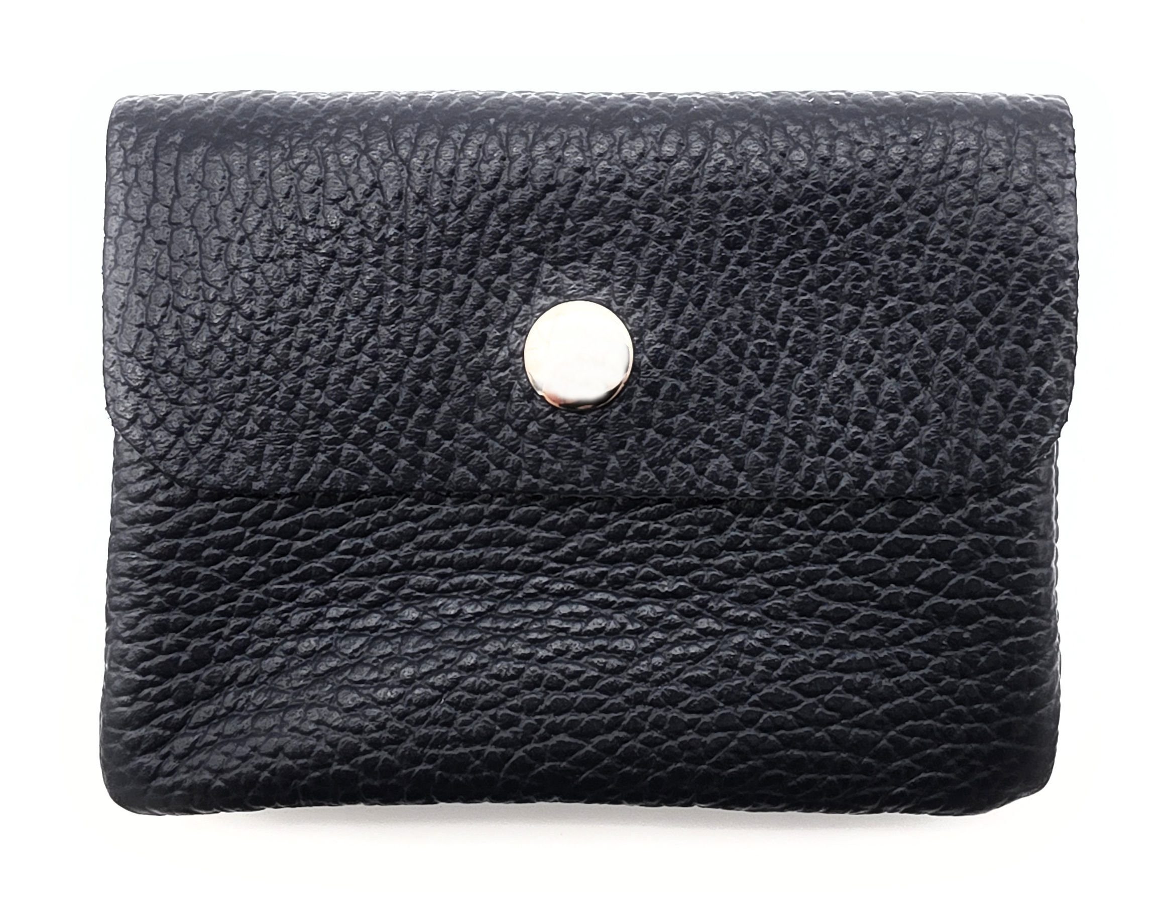 Lemasi Mini Geldbörse kleines echt Leder Portemonnaie, pures Leder, Made in Italy, Die minimalistische Börse, ideal für Urlaub und Alltag